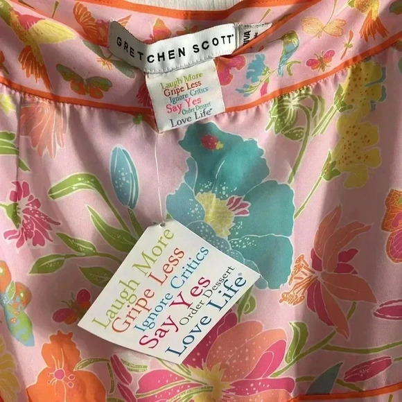 NWT Gretchen Scott Ipanema Maxi Long Skirt birds floral - Picture 5 of 7